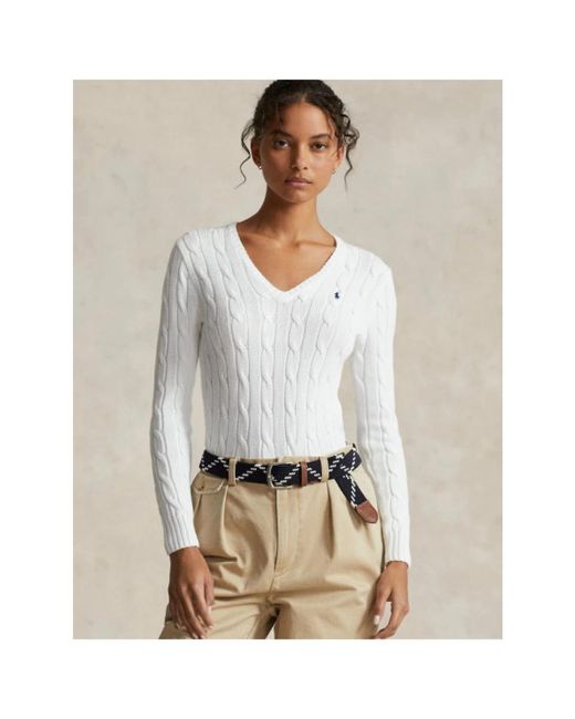 V-Neck Knitwear Polo Ralph Lauren en coloris White
