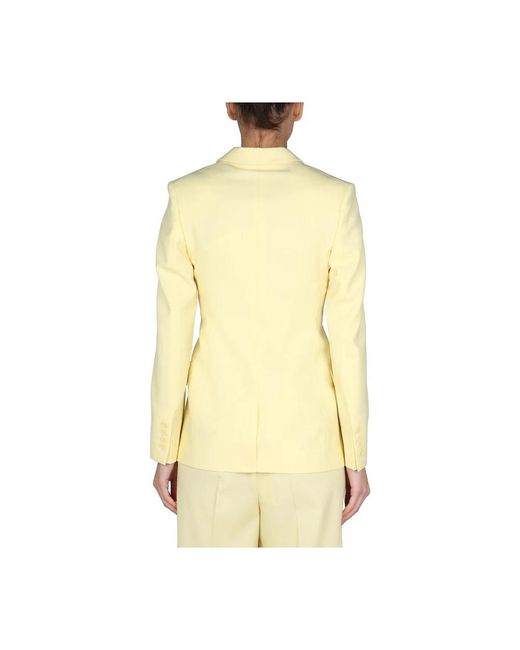 Stella McCartney Jassen ,Geel ,Lance Revers Double-Breasted Blazer in het Yellow