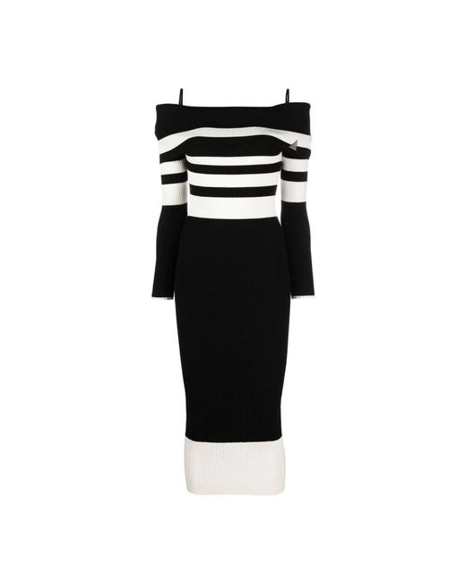 The Attico Black Knitted Dresses
