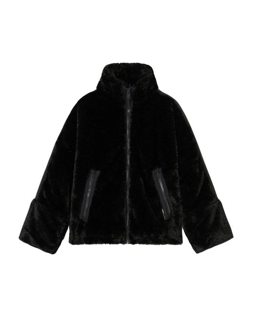 OOF WEAR Black Faux Fur & Shearling Jackets