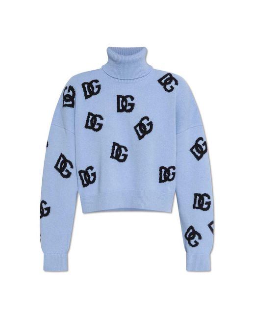 Dolce & Gabbana Blue Turtlenecks