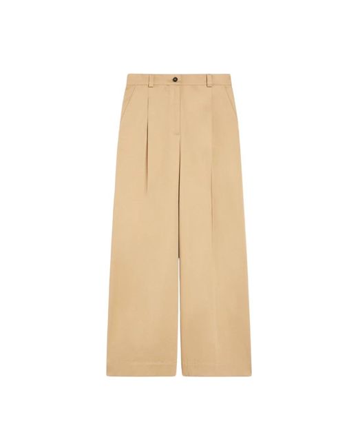 Weekend by Maxmara Broeken ,Katoen Nebbie Broek in het Natural