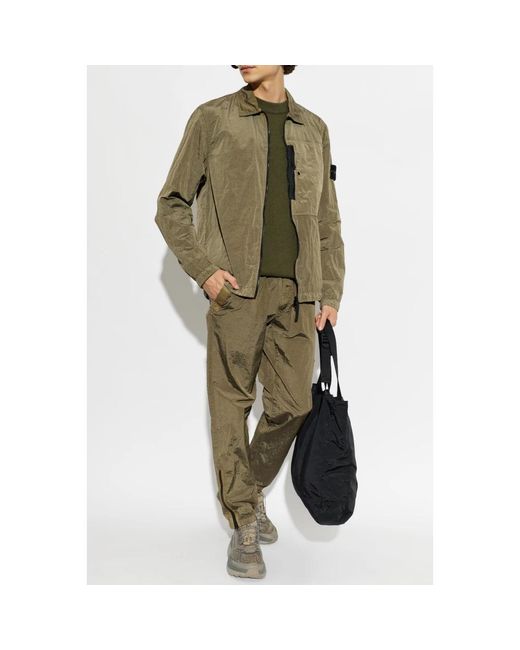 Stone Island Green Round-Neck Knitwear for men
