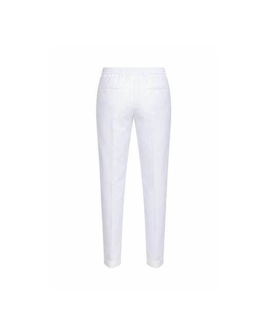 D4.0 White Slim-Fit Trousers for men