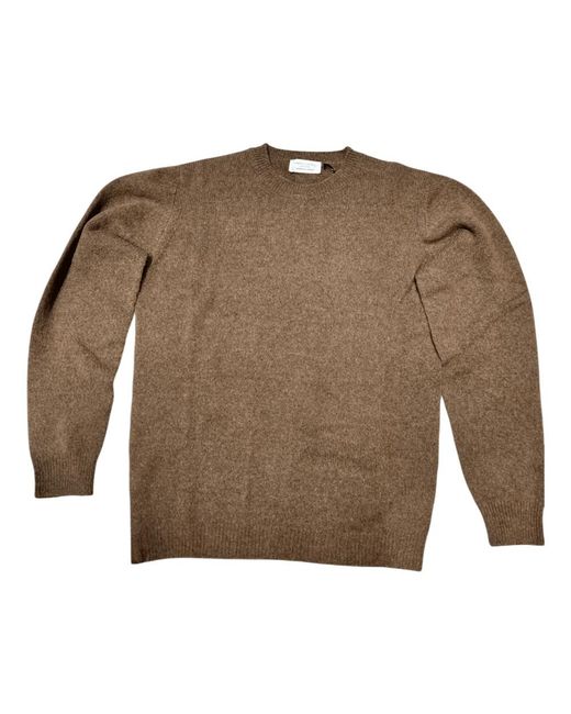 Roberto Collina Brown Round-Neck Knitwear for men