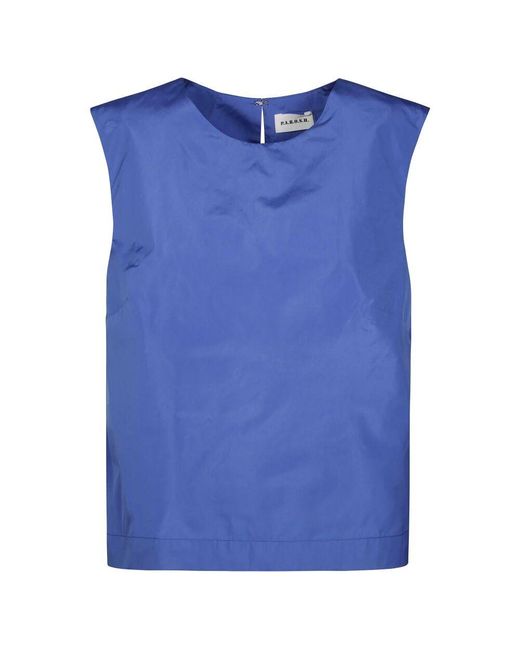 P.A.R.O.S.H. Blue Elegante seidenbluse