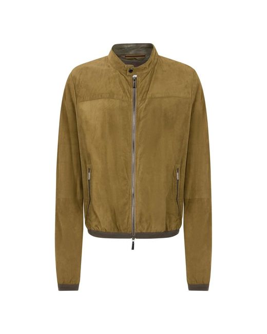 Moorer Green Leather Jackets for men