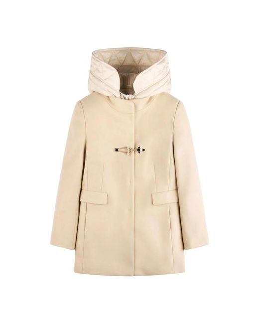 Fay Natural Single-Breasted Coats