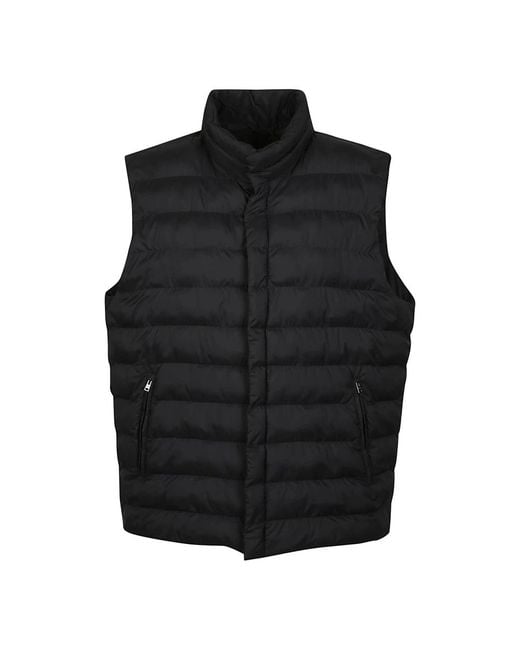 Herno Black Vests for men