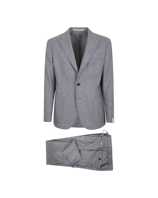Single Breasted Suits Eleventy de hombre de color Gray