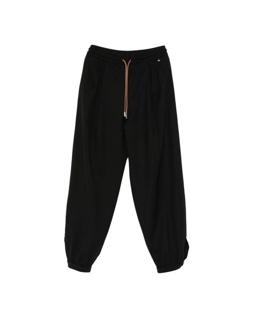 Herno Black Virgin Wool Elastane Pants