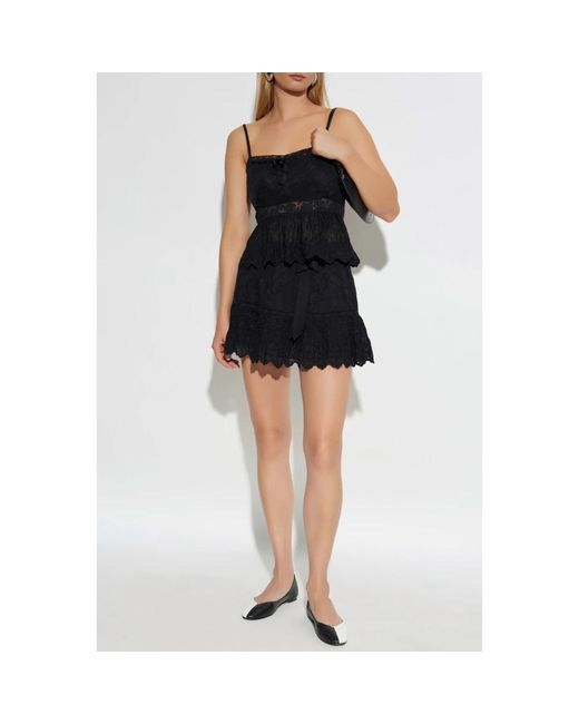 LoveShackFancy Black Sleeveless Tops