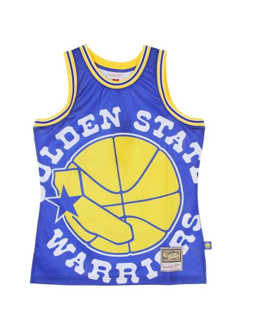 Mitchell & Ness Fitness ,Blauw ,Polyester Nba Tank Top Hardwood Classics Jersey in het Blue voor heren