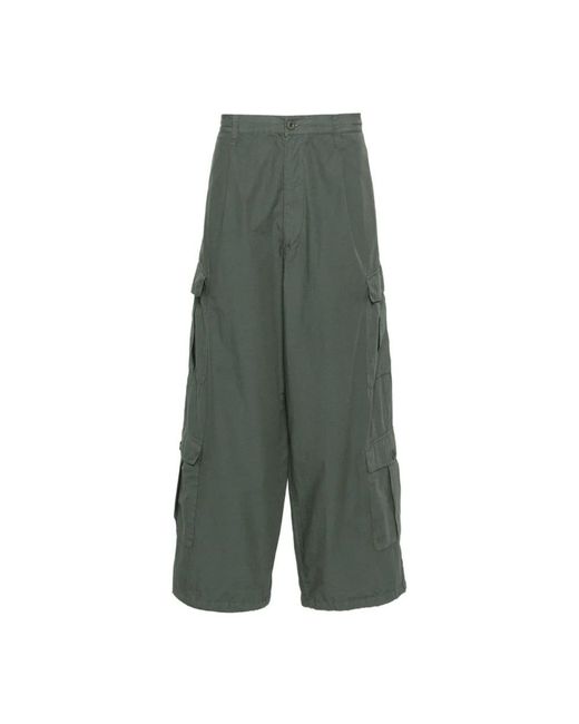Emporio Armani Green Wide Trousers for men