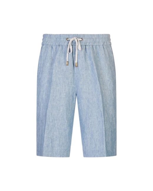 Peserico Blue Casual Shorts for men