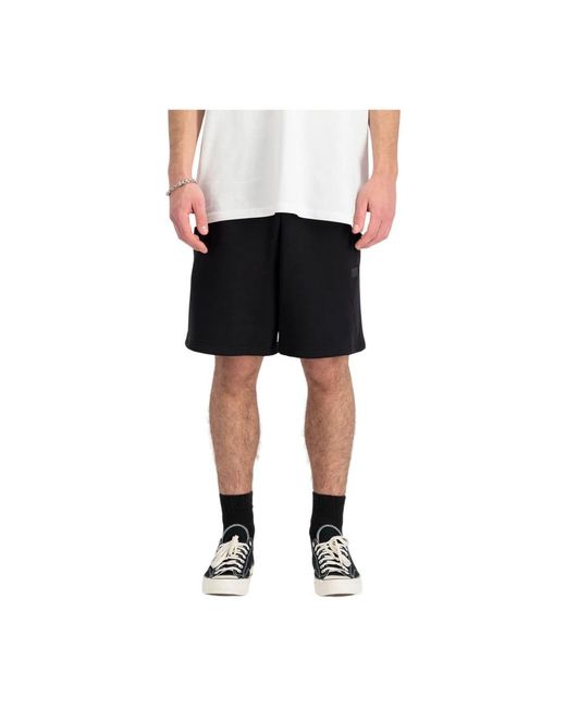 Alpha Industries Black Casual Shorts for men