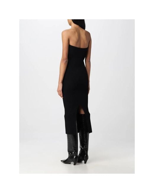 Khaite Black Knitted Dresses