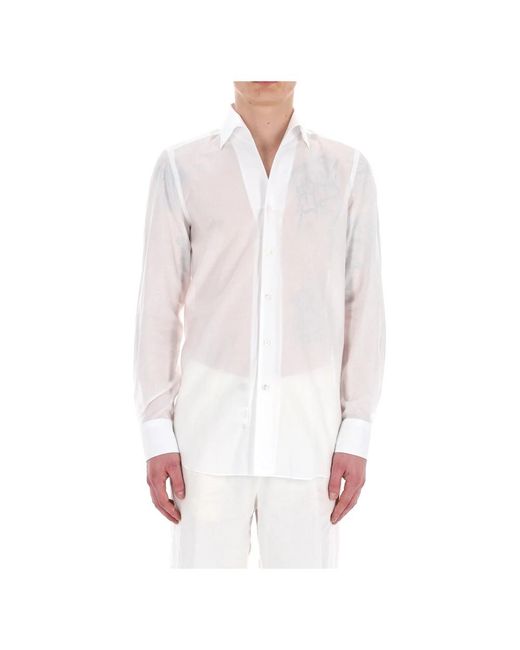 Finamore 1925 White Casual Shirts for men