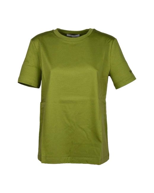 Max Mara Green Grünes cosmo baumwoll-modal-t-shirt