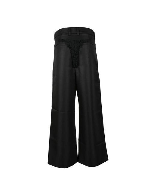 VAQUERA Black Wide Trousers