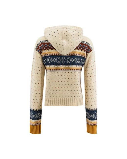 Etro Truien & Vesten ,Wol Wollen Hoodie in het White