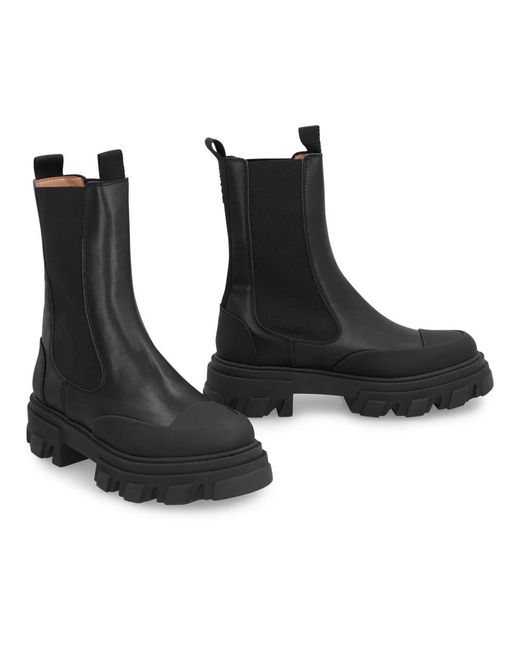 Ganni Black Chelsea Boots