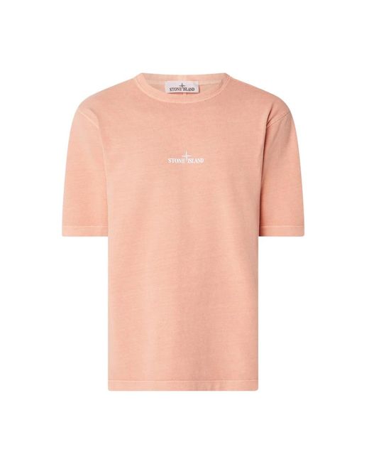 Stone Island Pink T-Shirts for men