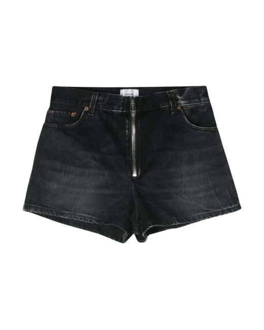 Shorts in denim con zip per donne di Haikure in Black