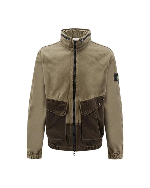 Stone Island Green Light Jackets for men