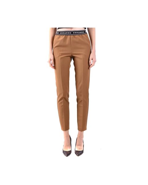 Ermanno Scervino Natural Cropped Trousers