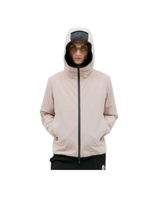 Moncler Jas Met Logopatch En Capuchon in het Natural voor heren
