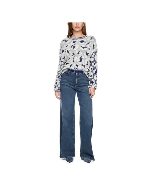 Marc Cain Blue Pullover Knitted