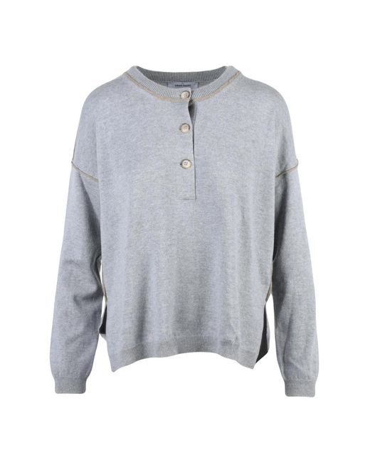 Gran Sasso Gray Round-Neck Knitwear