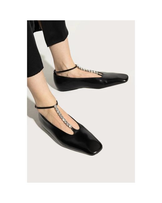 Jil Sander Black Ballerinas