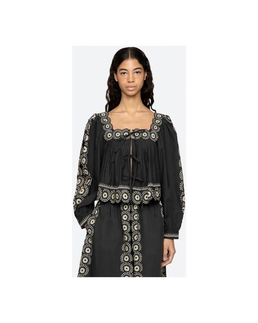 Blouses Sea de color Black