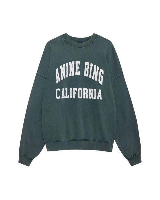 Anine Bing Green Miles sweatshirt - lässige oversized passform