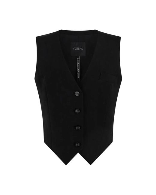 Guess Black Waistcoats