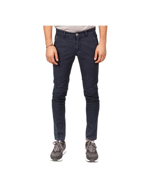 Alessandro Dell'acqua Blue Slim-Fit Trousers for men