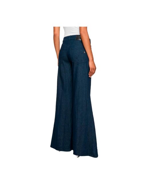 Dondup Blue Wide leg bootcut jeans