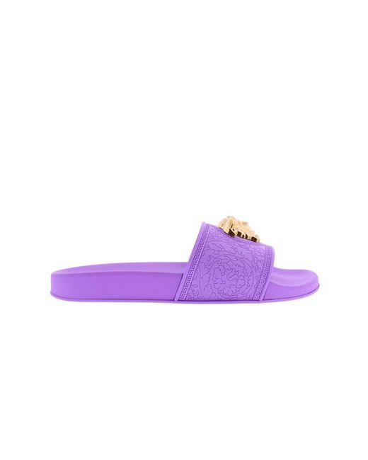 Slippers Versace de color Purple