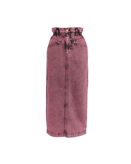 Denim Skirts Essentiel Antwerp de color Purple