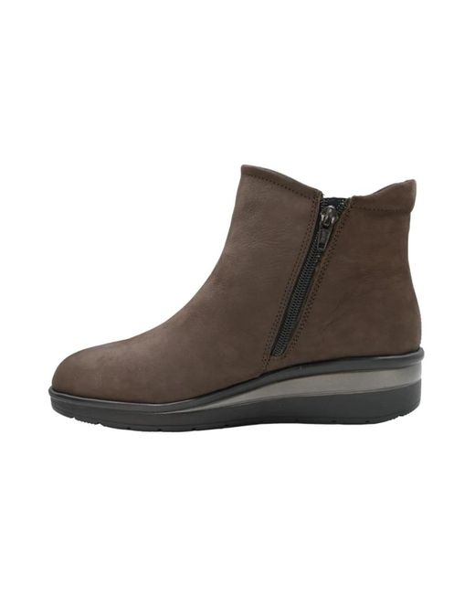 Scholl Brown Ankle Boots