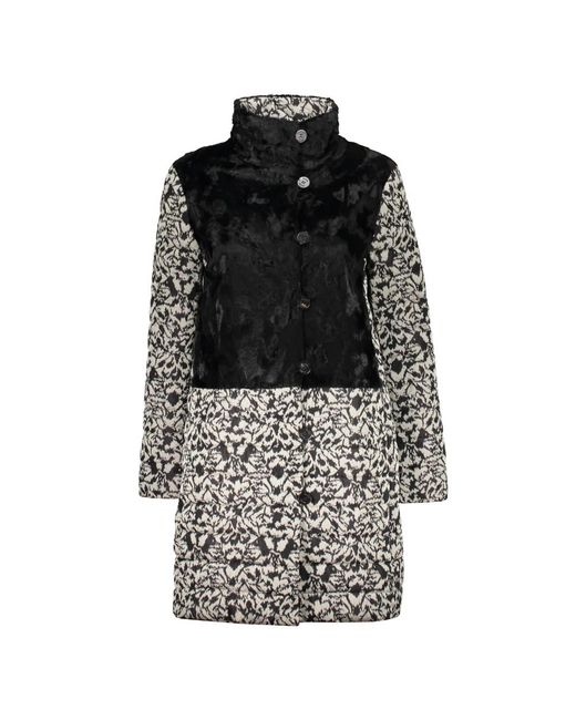 Moorer Faux Fur Down Jacket in het Black