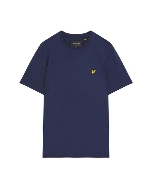 Lyle & Scott Tops ,Blauw ,Katoen Plain T-Shirt in het Blue voor heren