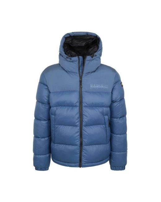 Napapijri Blue Winter Jackets for men