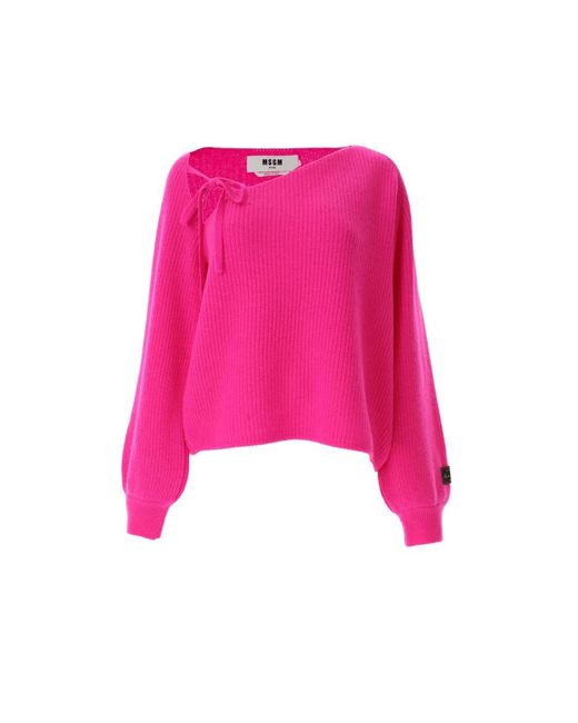 MSGM Pink Asymmetrischer Pulli