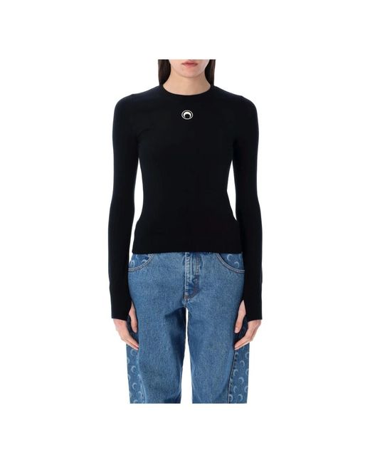 Round-Neck Knitwear di MARINE SERRE in Black
