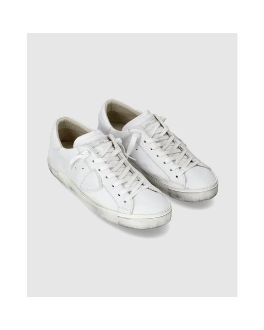 Philippe Model Weiße sneakers mit einzigartigem handgefertigtem design in White für Herren