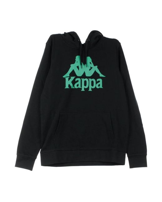 Kappa Hoodies & Sweatvesten ,Zwart ,Stijlvolle Hoodie Zwart/Groen in het Black voor heren