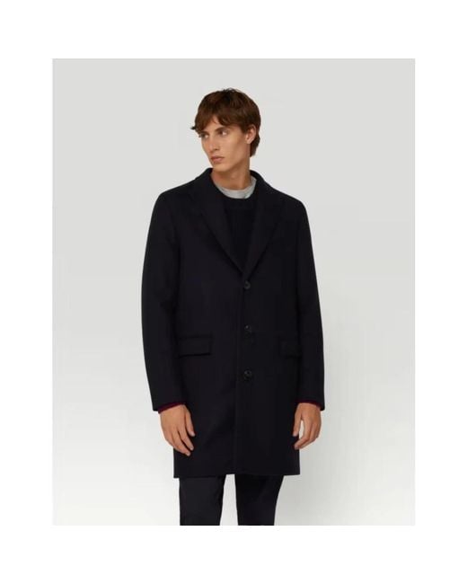 Dondup Blue Single-Breasted Coats for men